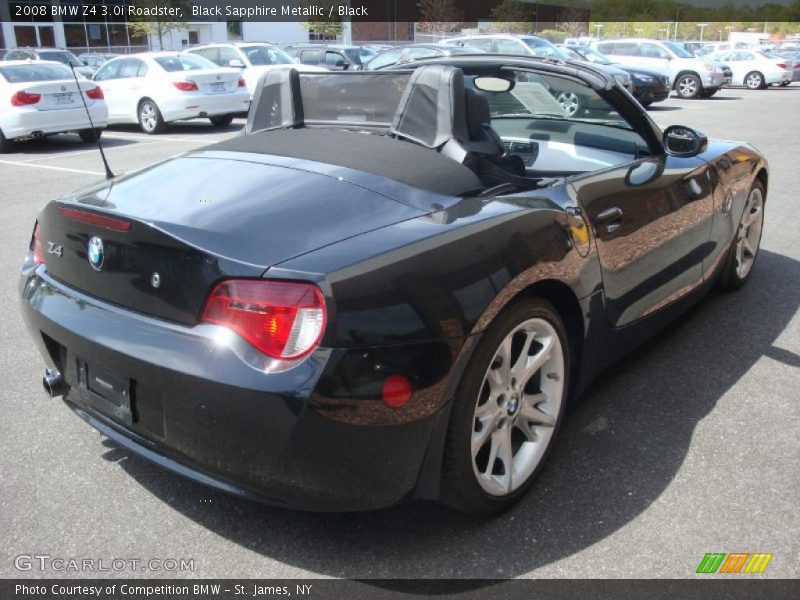 Black Sapphire Metallic / Black 2008 BMW Z4 3.0i Roadster