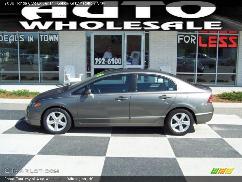Galaxy Gray Metallic / Gray 2008 Honda Civic EX Sedan