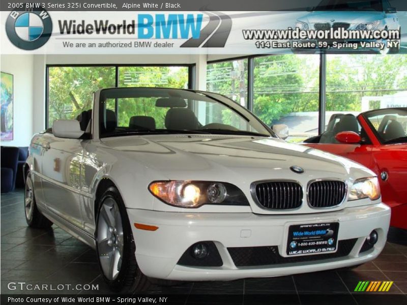 Alpine White / Black 2005 BMW 3 Series 325i Convertible