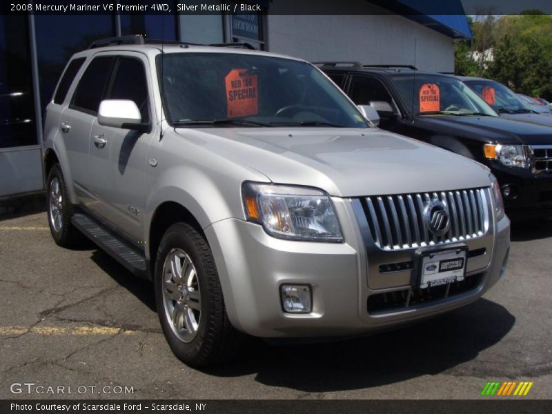 Silver Metallic / Black 2008 Mercury Mariner V6 Premier 4WD