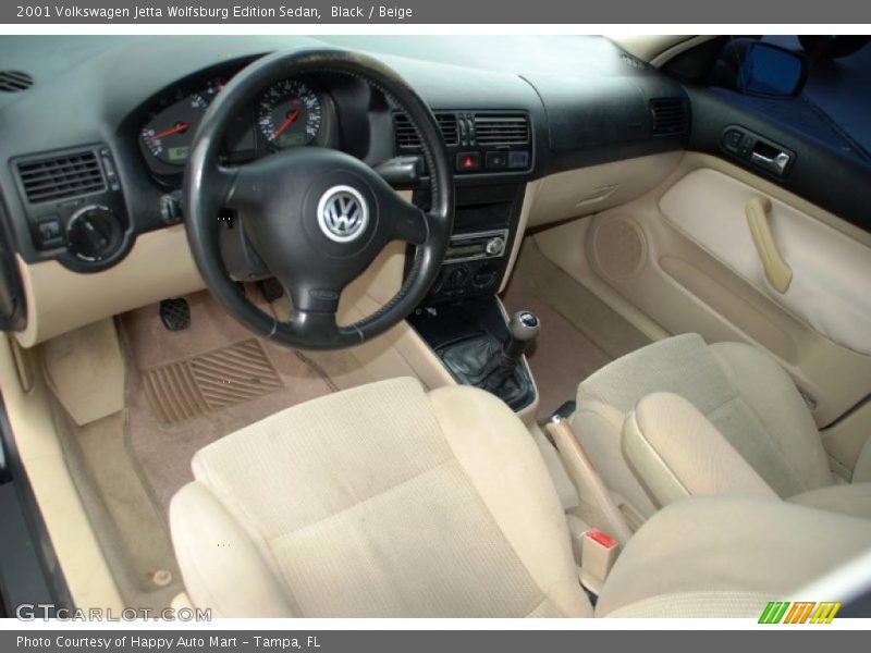 Black / Beige 2001 Volkswagen Jetta Wolfsburg Edition Sedan