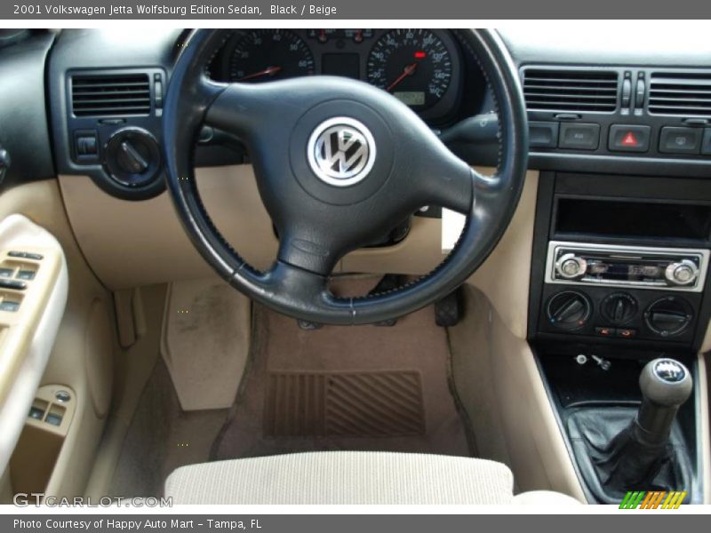 Black / Beige 2001 Volkswagen Jetta Wolfsburg Edition Sedan