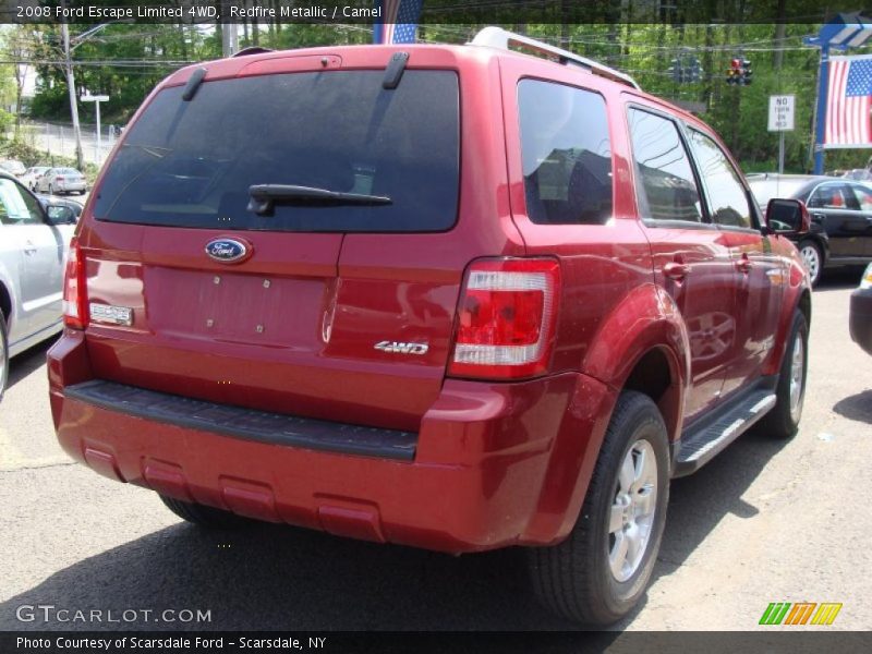 Redfire Metallic / Camel 2008 Ford Escape Limited 4WD
