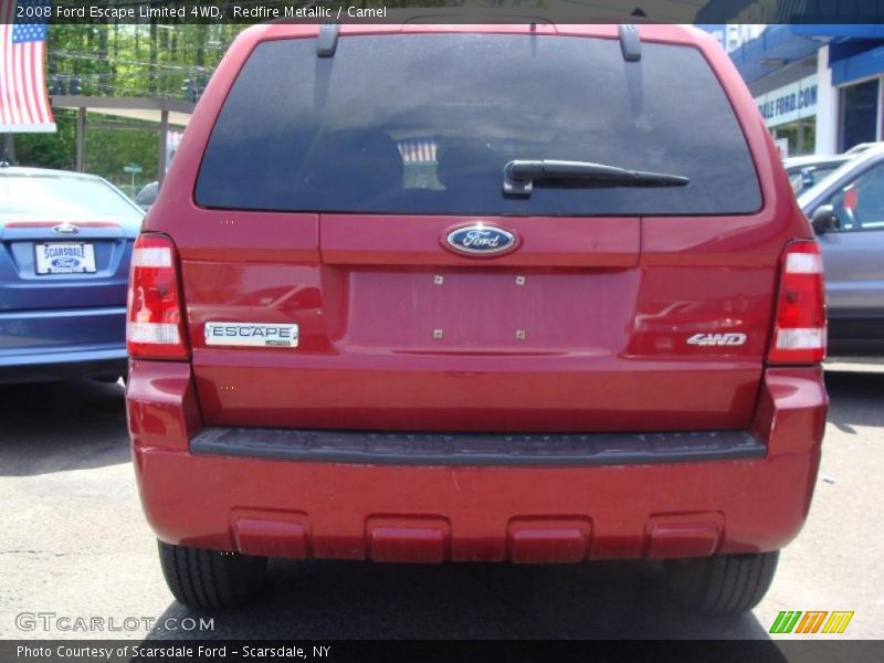 Redfire Metallic / Camel 2008 Ford Escape Limited 4WD