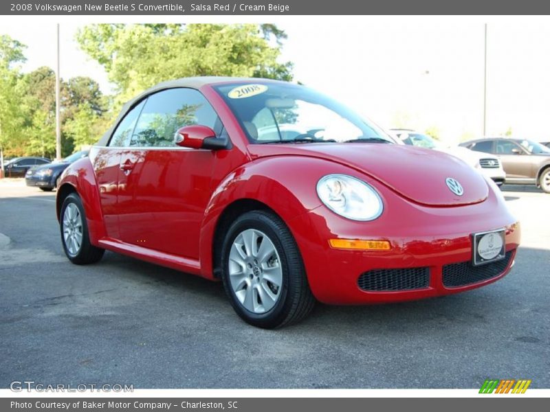 Salsa Red / Cream Beige 2008 Volkswagen New Beetle S Convertible