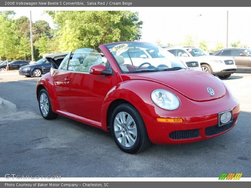 Salsa Red / Cream Beige 2008 Volkswagen New Beetle S Convertible