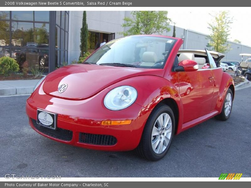 Salsa Red / Cream Beige 2008 Volkswagen New Beetle S Convertible
