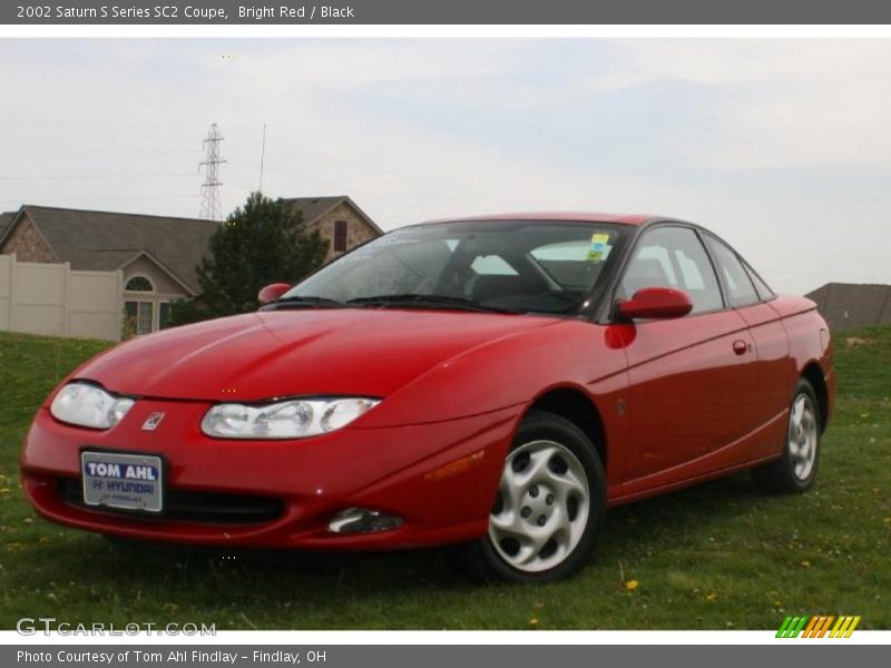 Bright Red / Black 2002 Saturn S Series SC2 Coupe