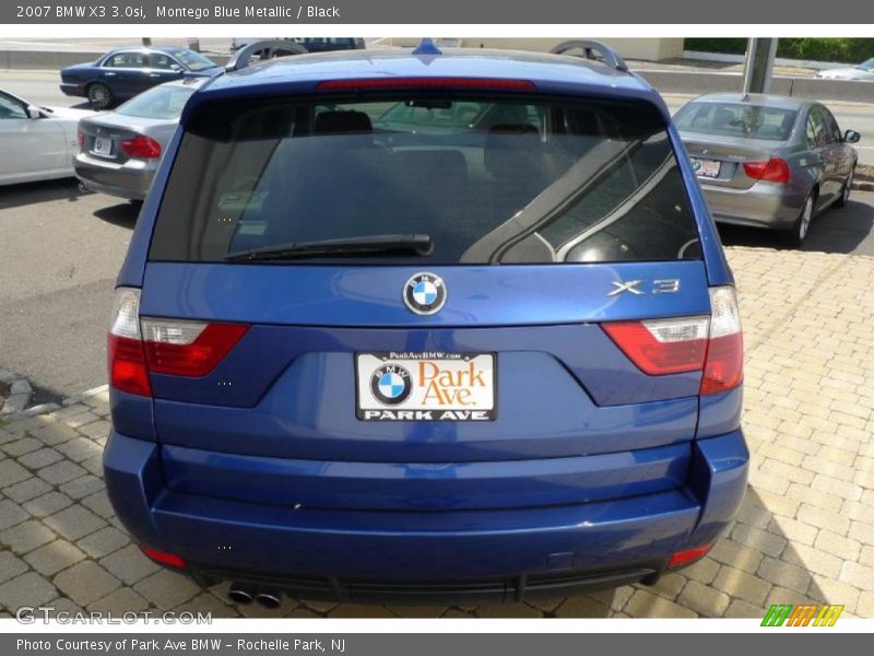 Montego Blue Metallic / Black 2007 BMW X3 3.0si