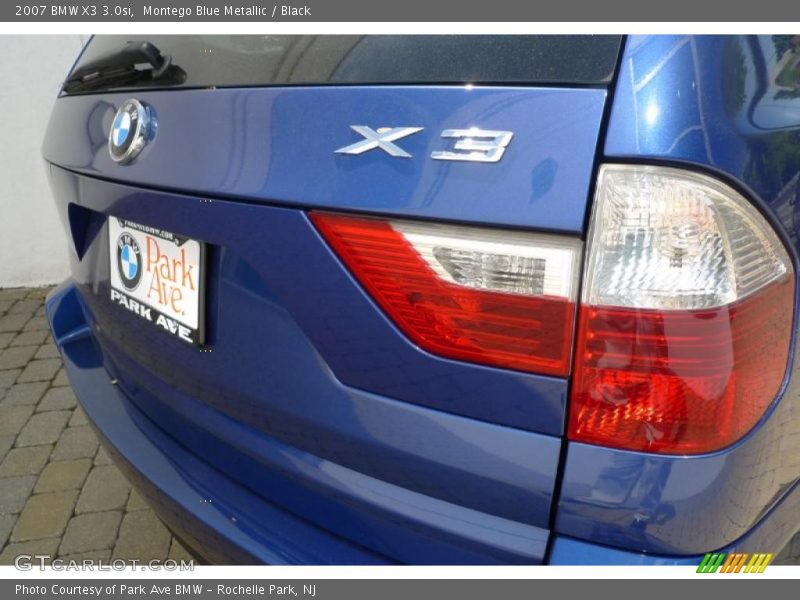 Montego Blue Metallic / Black 2007 BMW X3 3.0si