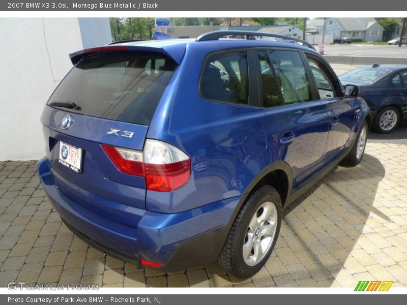 Montego Blue Metallic / Black 2007 BMW X3 3.0si