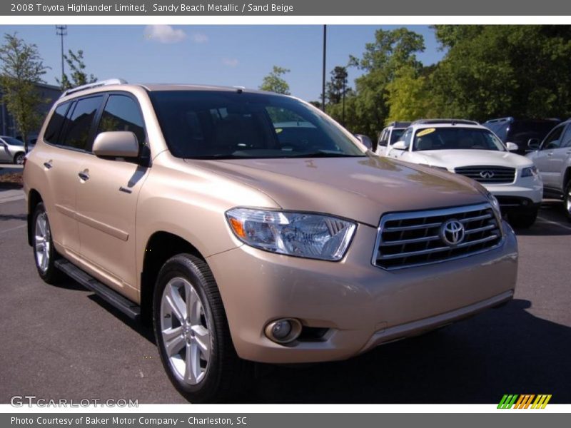 Sandy Beach Metallic / Sand Beige 2008 Toyota Highlander Limited
