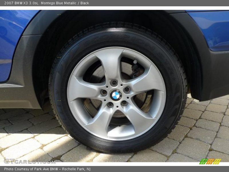 Montego Blue Metallic / Black 2007 BMW X3 3.0si