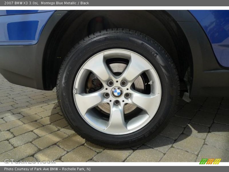 Montego Blue Metallic / Black 2007 BMW X3 3.0si
