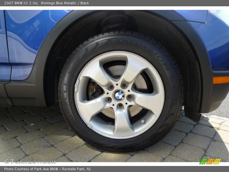 Montego Blue Metallic / Black 2007 BMW X3 3.0si