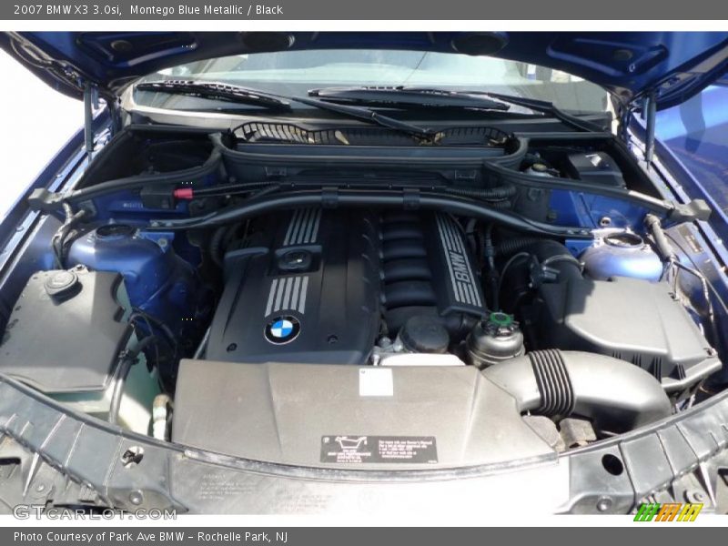 Montego Blue Metallic / Black 2007 BMW X3 3.0si