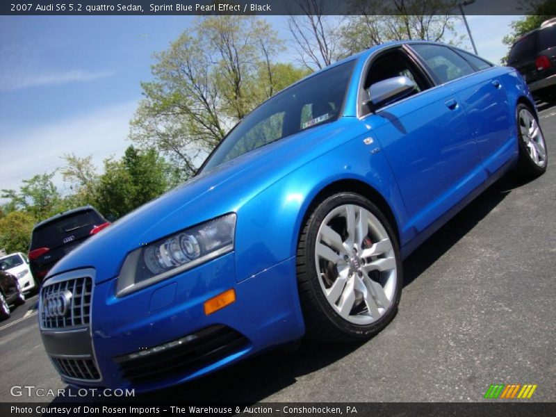 Sprint Blue Pearl Effect / Black 2007 Audi S6 5.2 quattro Sedan