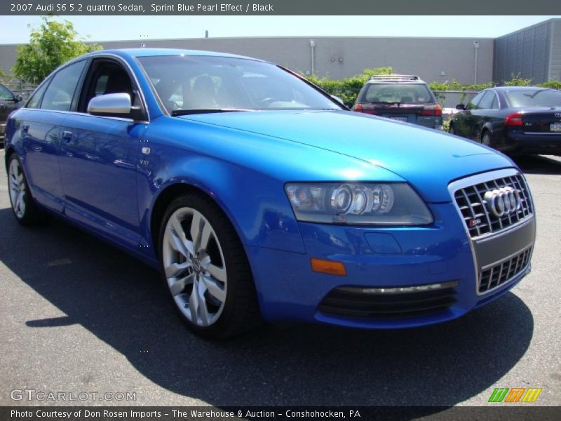 Sprint Blue Pearl Effect / Black 2007 Audi S6 5.2 quattro Sedan