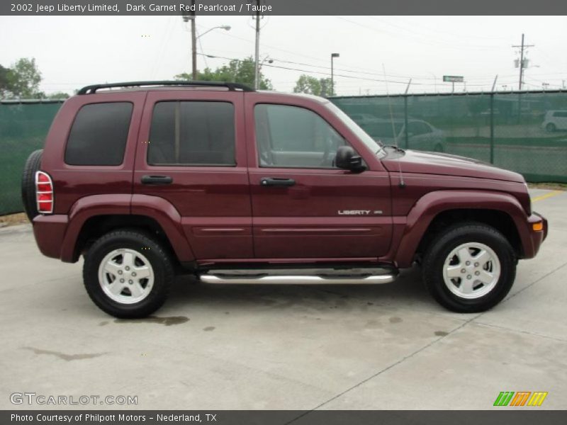 Dark Garnet Red Pearlcoat / Taupe 2002 Jeep Liberty Limited