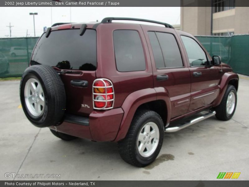 Dark Garnet Red Pearlcoat / Taupe 2002 Jeep Liberty Limited