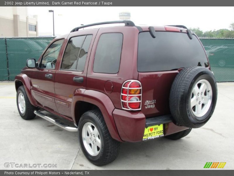 Dark Garnet Red Pearlcoat / Taupe 2002 Jeep Liberty Limited