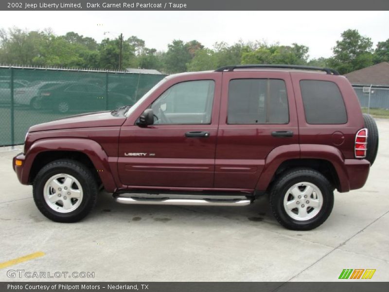 Dark Garnet Red Pearlcoat / Taupe 2002 Jeep Liberty Limited