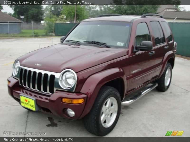 Dark Garnet Red Pearlcoat / Taupe 2002 Jeep Liberty Limited