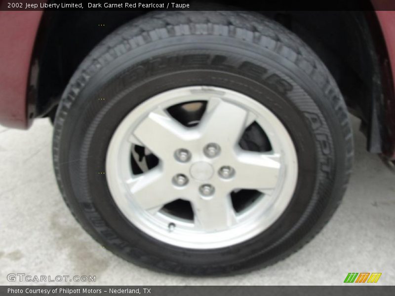Dark Garnet Red Pearlcoat / Taupe 2002 Jeep Liberty Limited