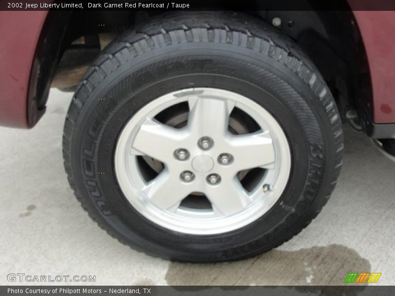 Dark Garnet Red Pearlcoat / Taupe 2002 Jeep Liberty Limited