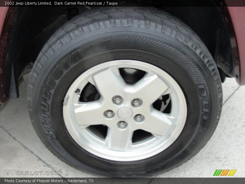Dark Garnet Red Pearlcoat / Taupe 2002 Jeep Liberty Limited