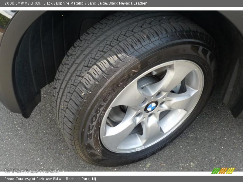 Black Sapphire Metallic / Sand Beige/Black Nevada Leather 2008 BMW X3 3.0si