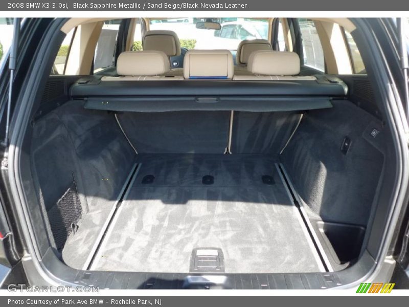 Black Sapphire Metallic / Sand Beige/Black Nevada Leather 2008 BMW X3 3.0si