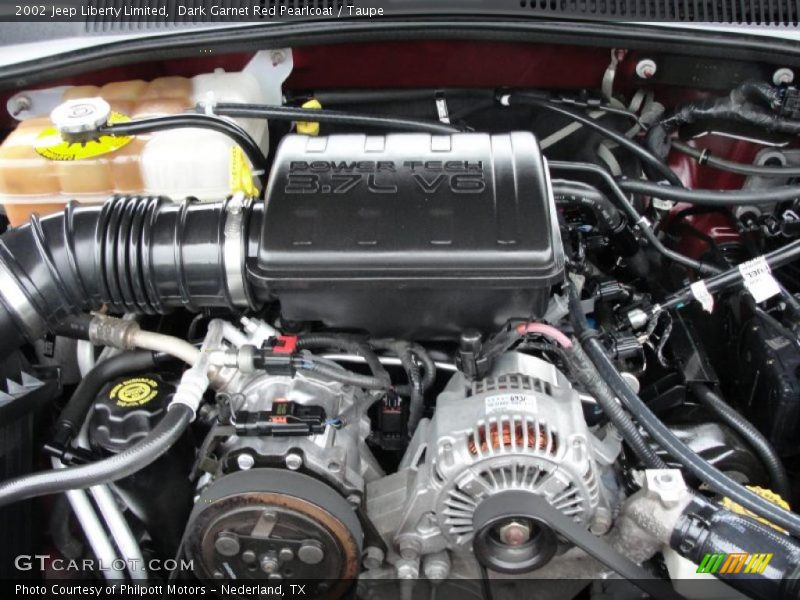 Dark Garnet Red Pearlcoat / Taupe 2002 Jeep Liberty Limited