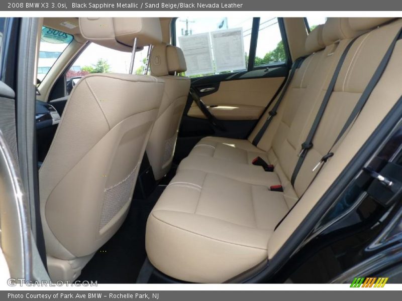 Black Sapphire Metallic / Sand Beige/Black Nevada Leather 2008 BMW X3 3.0si