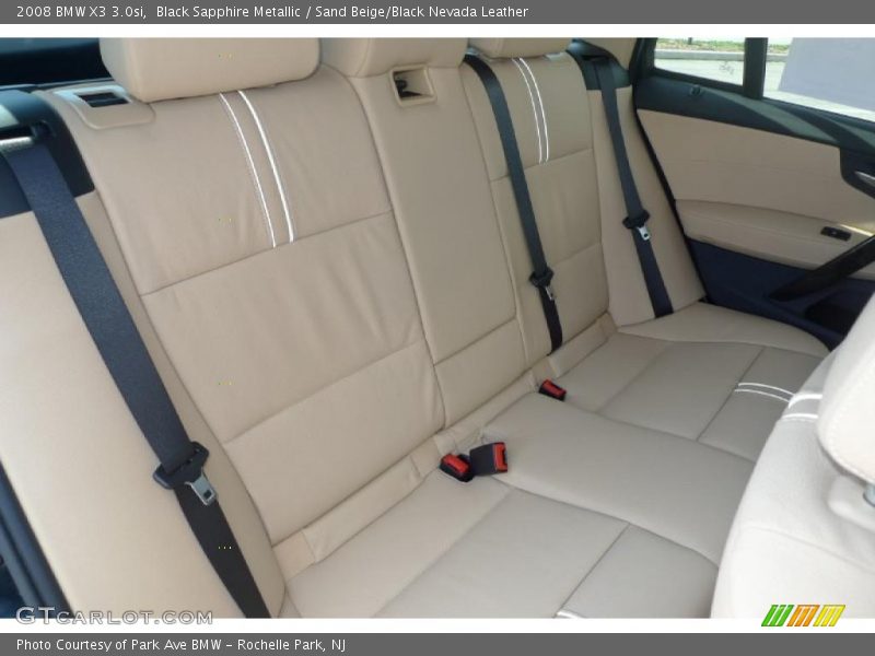 Black Sapphire Metallic / Sand Beige/Black Nevada Leather 2008 BMW X3 3.0si