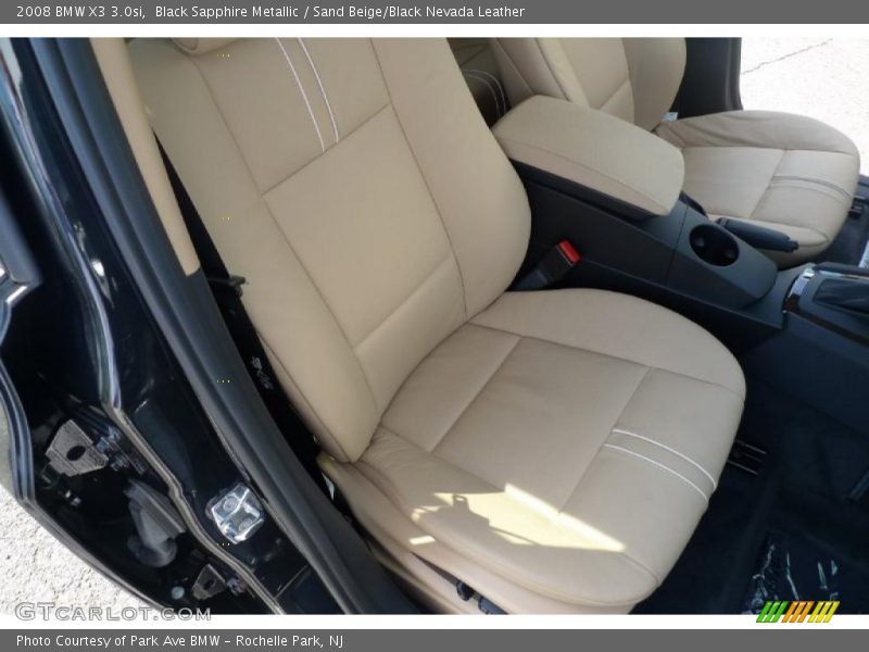 Black Sapphire Metallic / Sand Beige/Black Nevada Leather 2008 BMW X3 3.0si