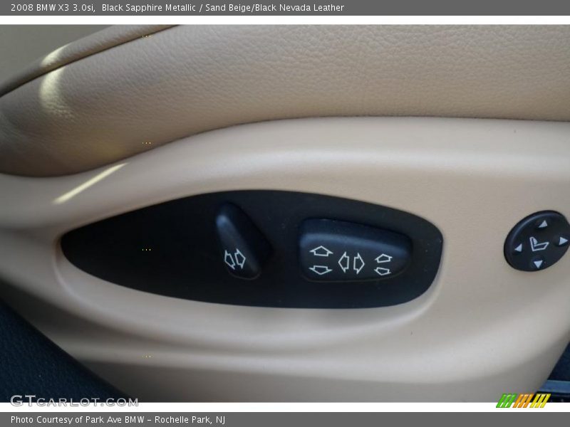 Black Sapphire Metallic / Sand Beige/Black Nevada Leather 2008 BMW X3 3.0si