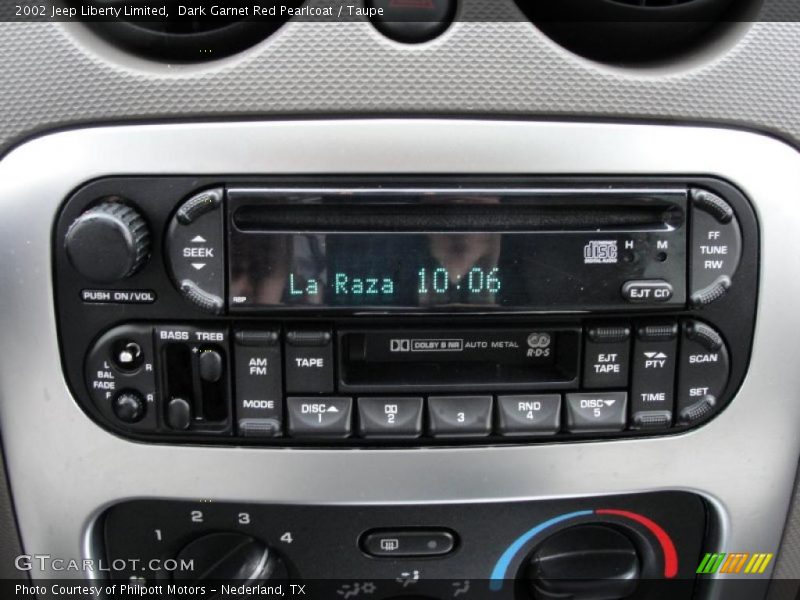 Dark Garnet Red Pearlcoat / Taupe 2002 Jeep Liberty Limited