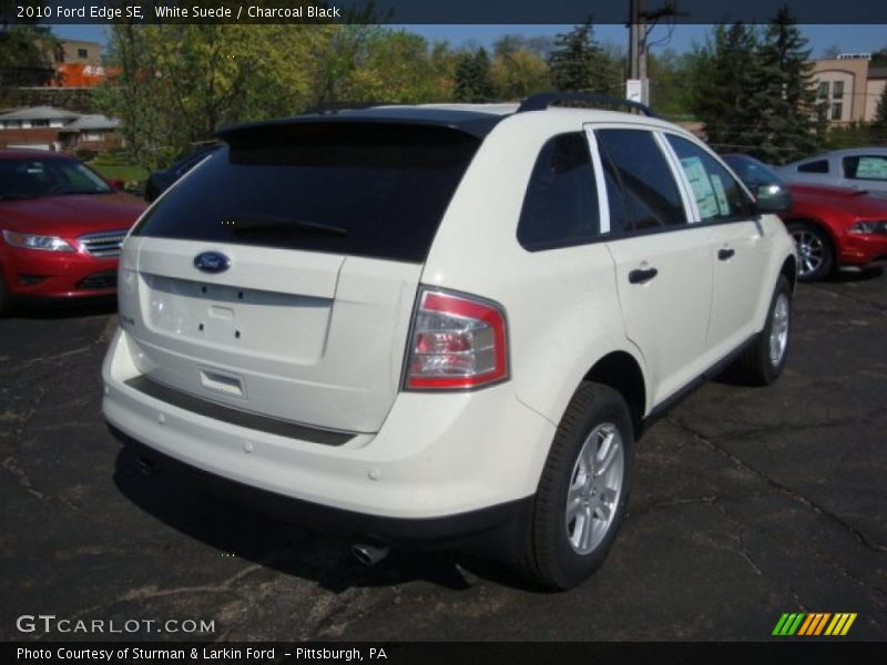 White Suede / Charcoal Black 2010 Ford Edge SE