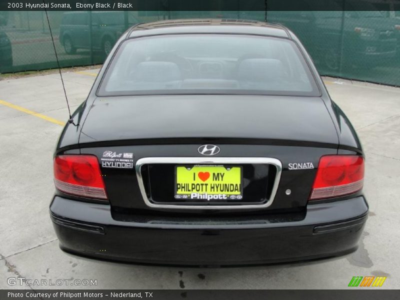 Ebony Black / Black 2003 Hyundai Sonata