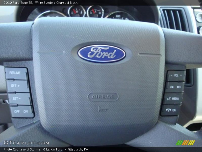 White Suede / Charcoal Black 2010 Ford Edge SE