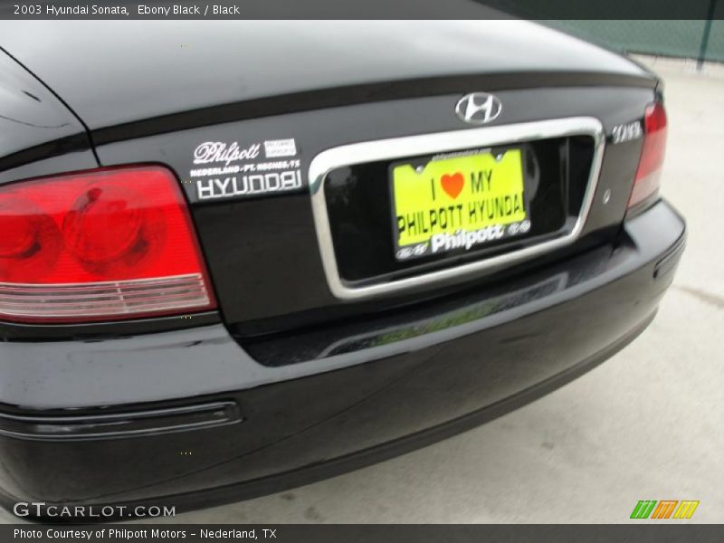 Ebony Black / Black 2003 Hyundai Sonata