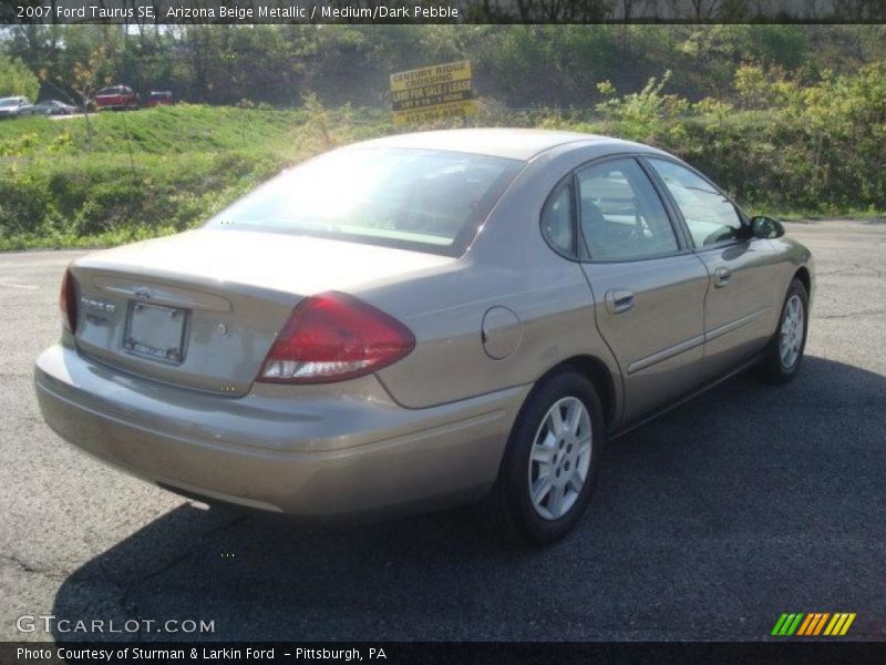 Arizona Beige Metallic / Medium/Dark Pebble 2007 Ford Taurus SE