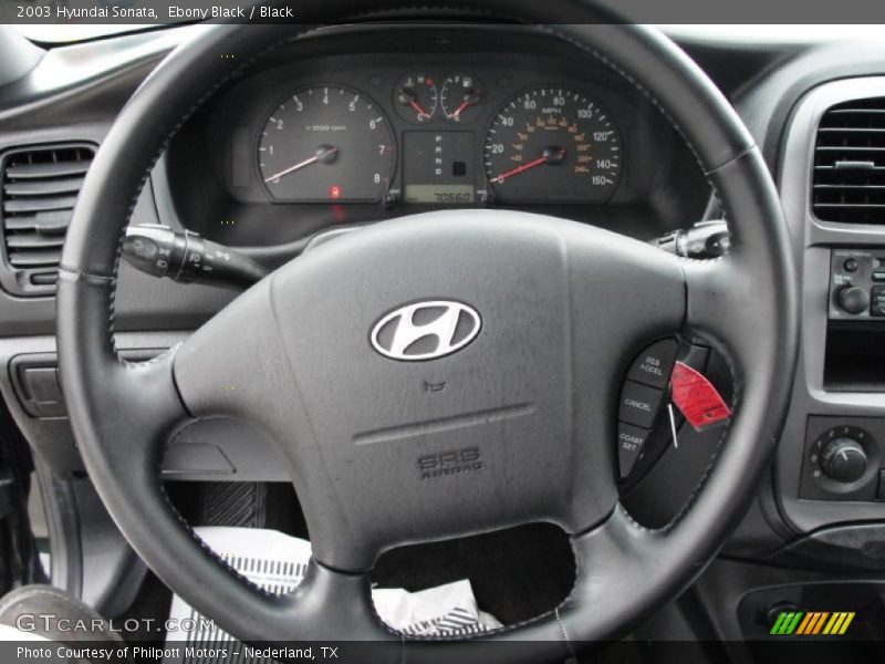 Ebony Black / Black 2003 Hyundai Sonata