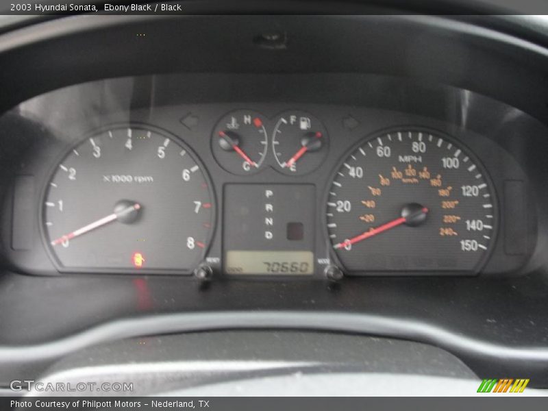 Ebony Black / Black 2003 Hyundai Sonata