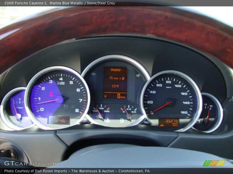 Marine Blue Metallic / Stone/Steel Grey 2008 Porsche Cayenne S