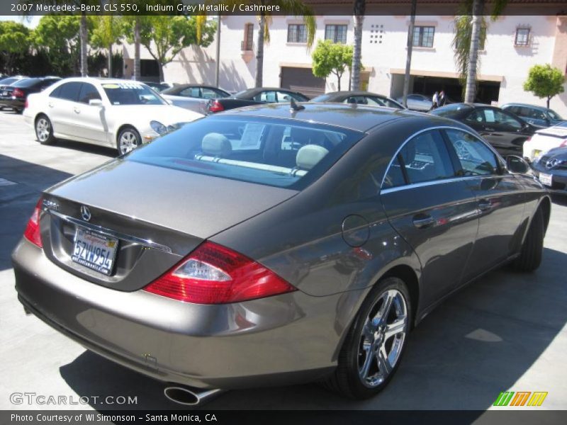 Indium Grey Metallic / Cashmere 2007 Mercedes-Benz CLS 550