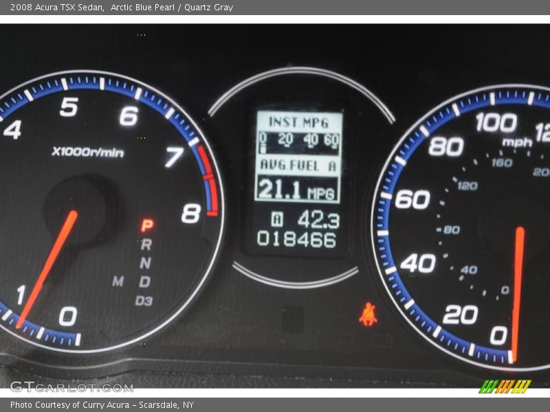 Arctic Blue Pearl / Quartz Gray 2008 Acura TSX Sedan
