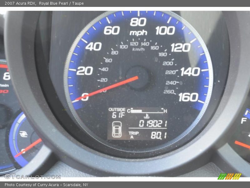 Royal Blue Pearl / Taupe 2007 Acura RDX
