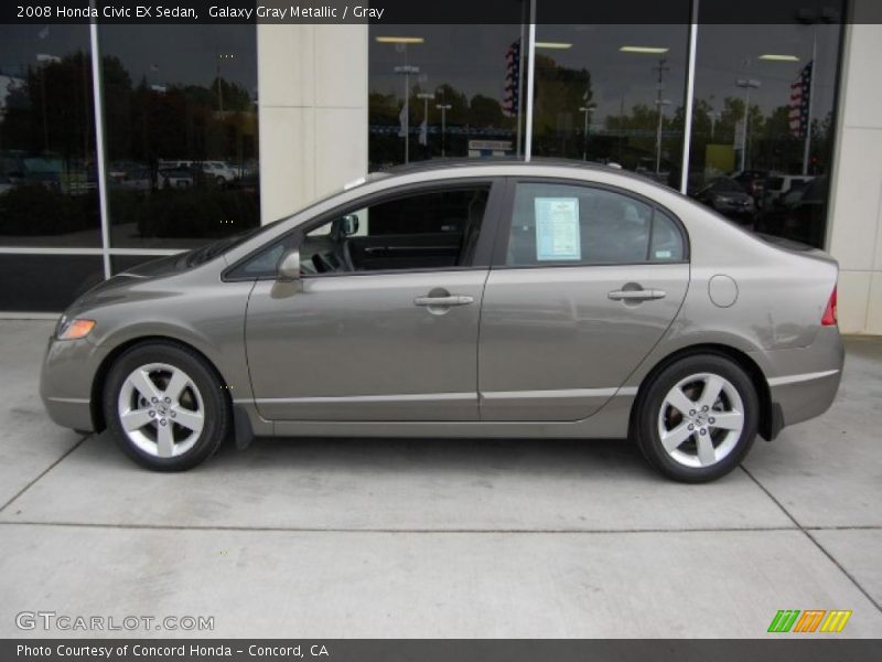 Galaxy Gray Metallic / Gray 2008 Honda Civic EX Sedan